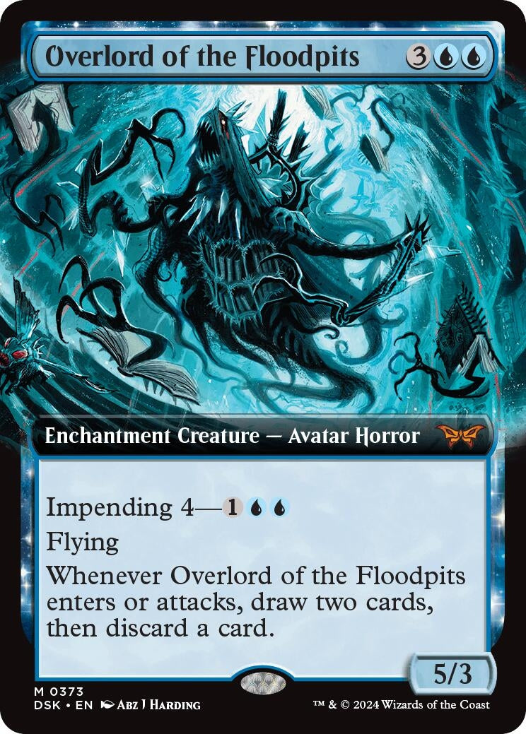 Overlord of the Floodpits (Extended Art) (373) (Duskmourn: House of Horror)
