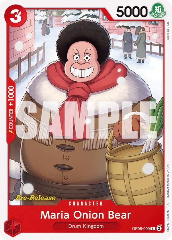 Image for Maria Onion Bear (OP08-009) (Two Legends Pre-Release Cards) - One Piece Card Game