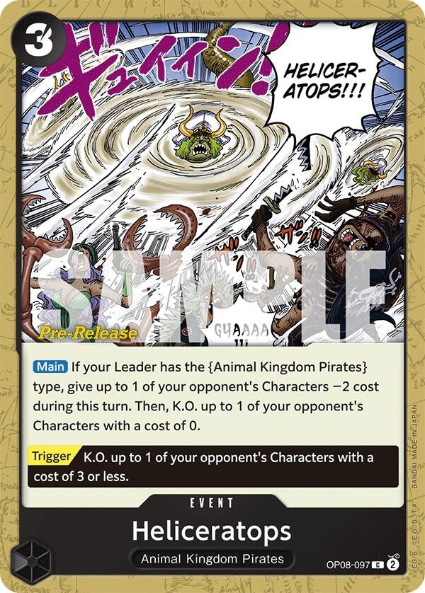 Image for Heliceratops (OP08-097) (Two Legends Pre-Release Cards) - One Piece Card Game