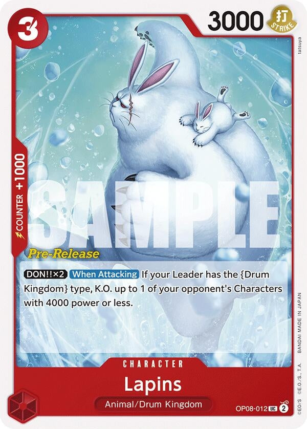 Lapins (OP08-012) (Two Legends Pre-Release Cards)