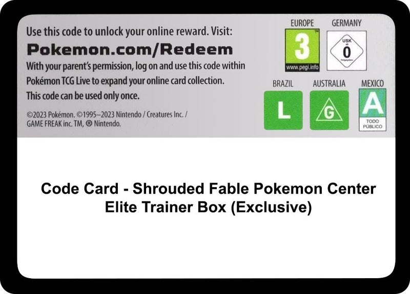Image for Code Card - Shrouded Fable Pokemon Center Elite Trainer Box (Exclusive) (SV: Shrouded Fable) - Pokemon