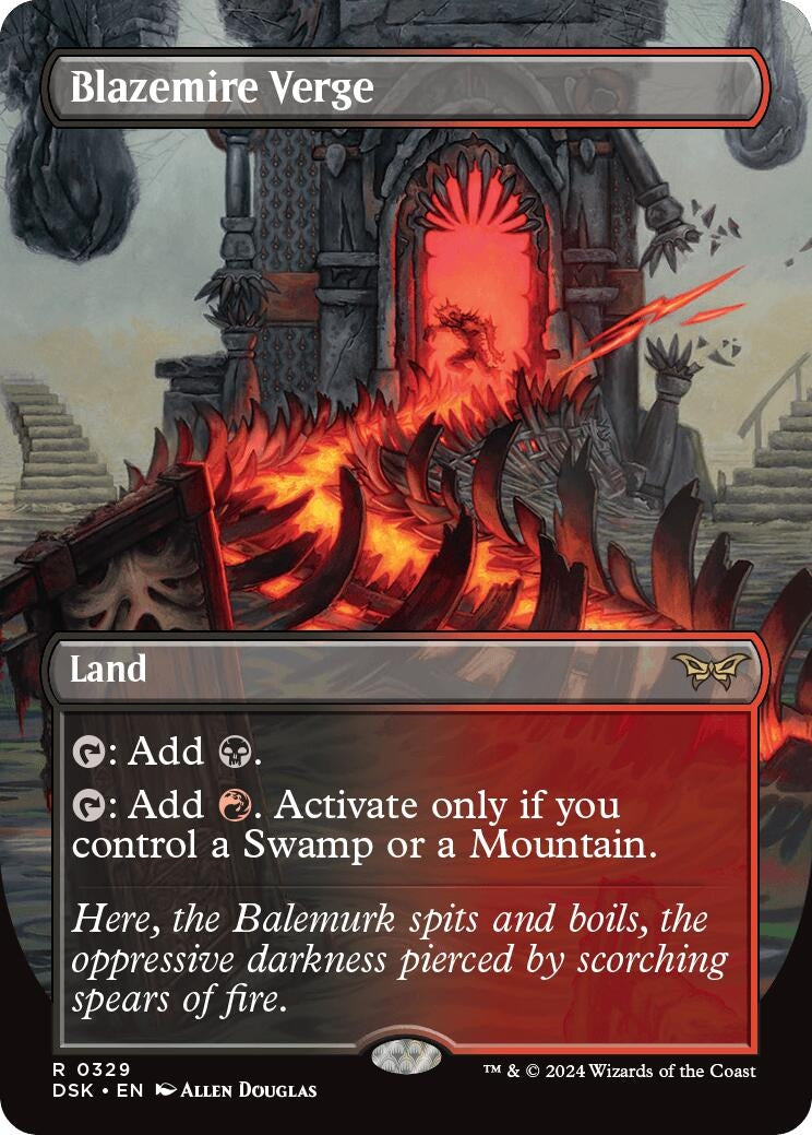 Blazemire Verge (Borderless) (329) (Duskmourn: House of Horror)