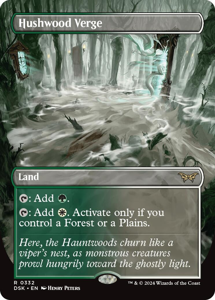 Hushwood Verge (Borderless) (332) (Duskmourn: House of Horror)