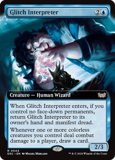 Glitch Interpreter (Extended Art) (44) (Commander: Duskmourn: House of Horror)