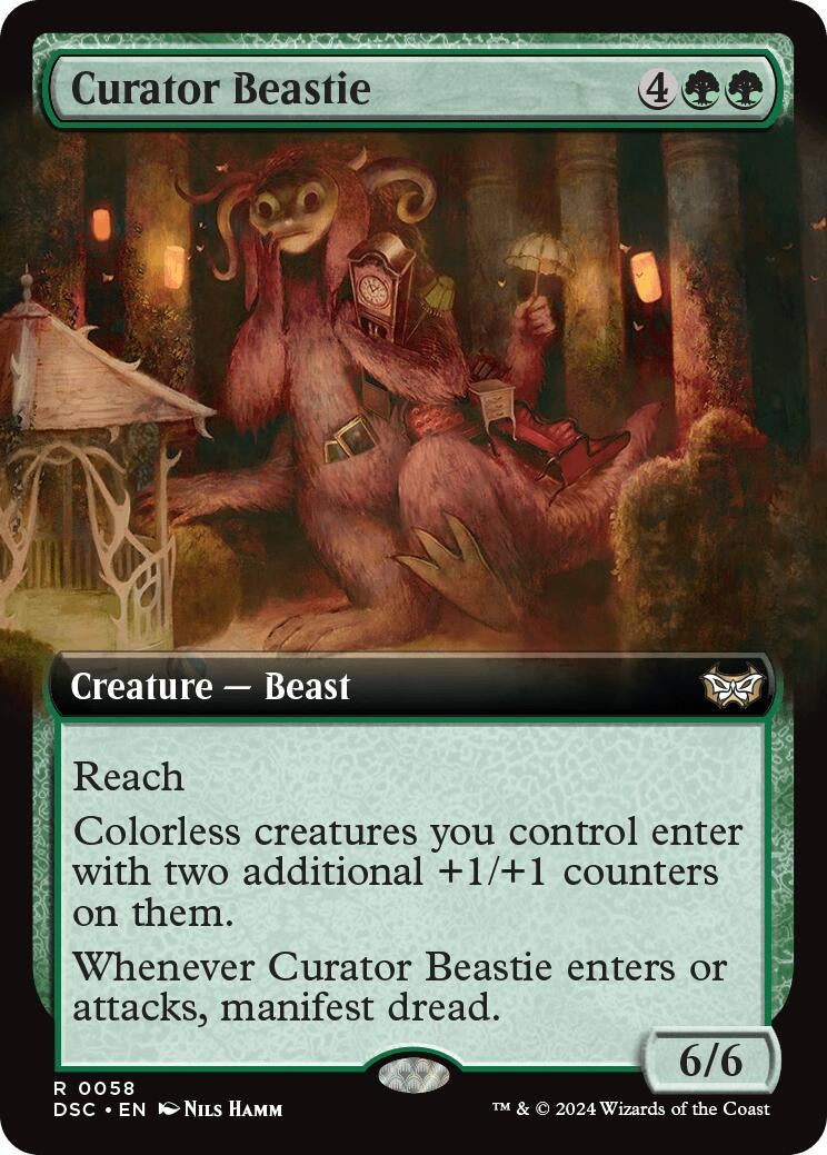 Curator Beastie (Extended Art) (58) (Commander: Duskmourn: House of Horror)