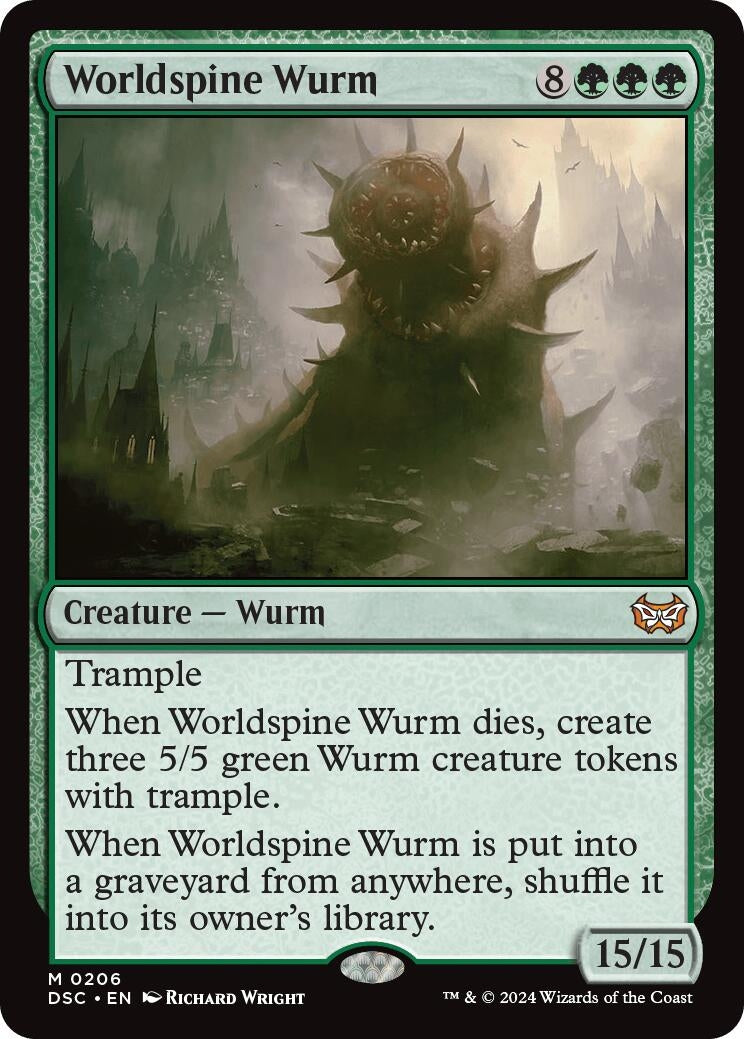 Worldspine Wurm (206) (Commander: Duskmourn: House of Horror)