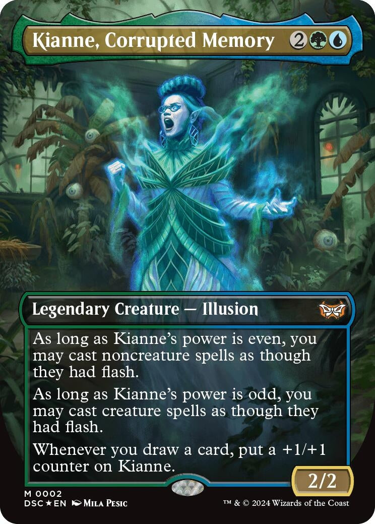 Kianne, Corrupted Memory (Borderless) (2) (Commander: Duskmourn: House of Horror)
