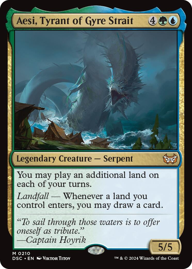 Aesi, Tyrant of Gyre Strait (210) (Commander: Duskmourn: House of Horror) (DSC)