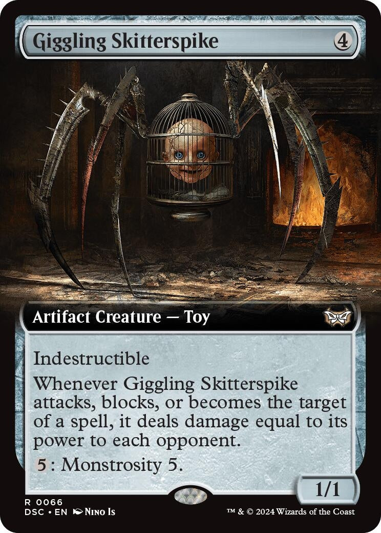 Giggling Skitterspike (Extended Art) (66) (Commander: Duskmourn: House of Horror)