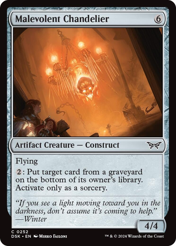 Malevolent Chandelier (252) (Duskmourn: House of Horror)
