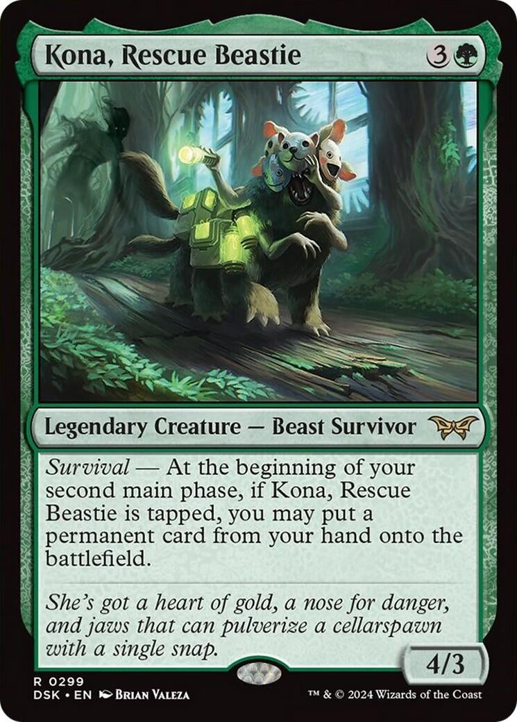 Kona, Rescue Beastie (0299) (299) (Duskmourn: House of Horror)
