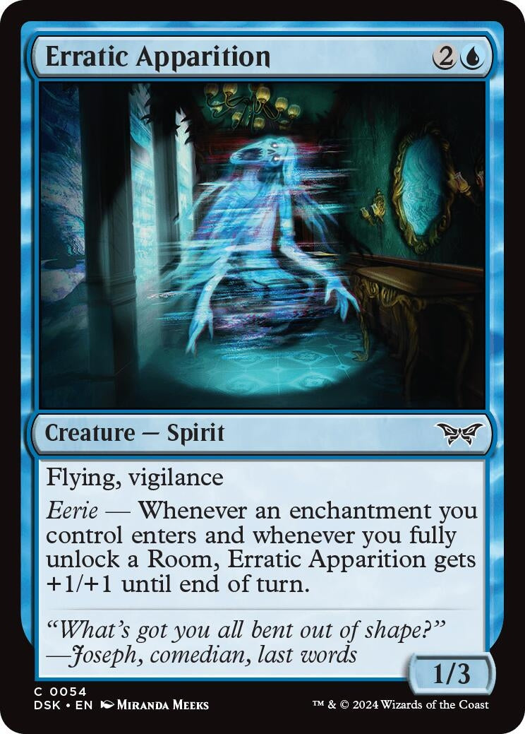 Erratic Apparition (54) (Duskmourn: House of Horror)