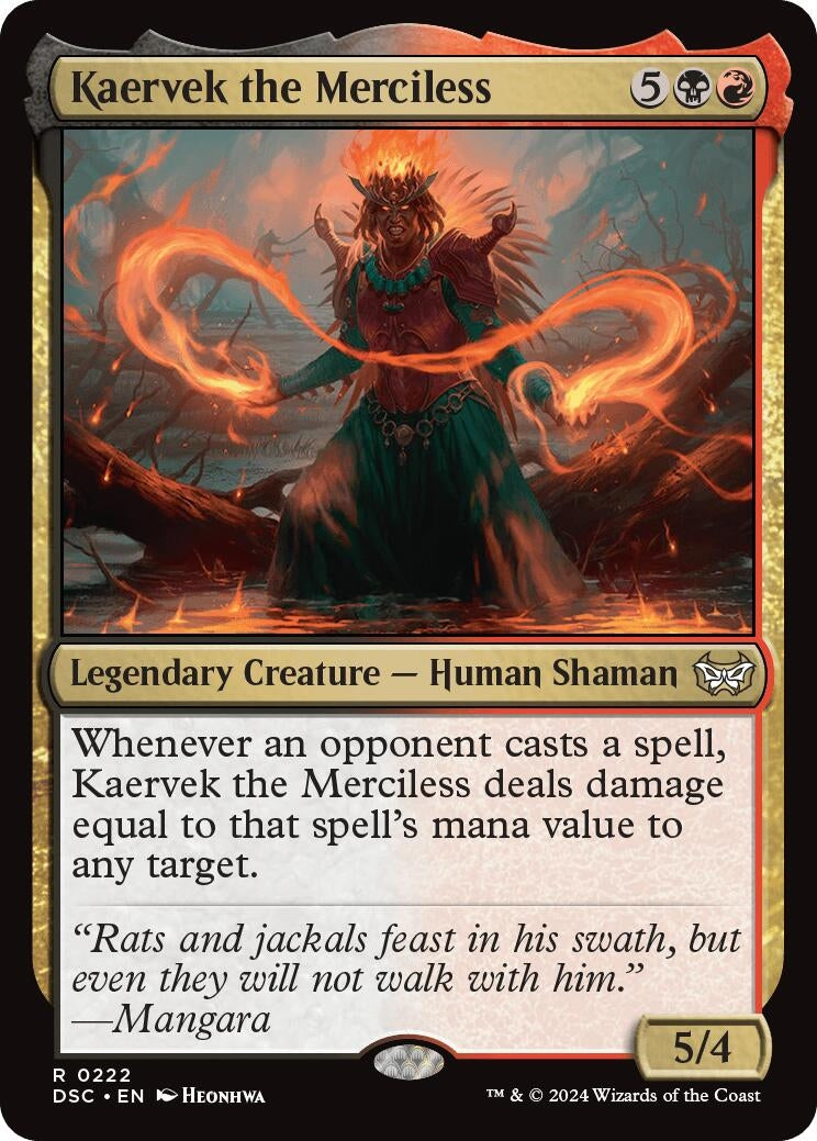 Kaervek the Merciless (222) (Commander: Duskmourn: House of Horror)