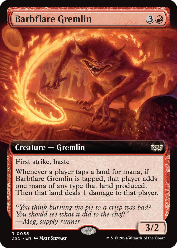 Barbflare Gremlin (Extended Art) (55) (Commander: Duskmourn: House of Horror)
