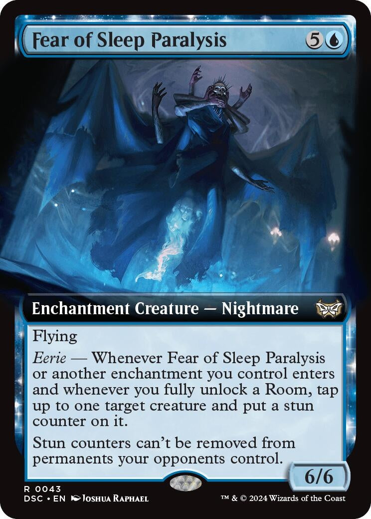 Fear of Sleep Paralysis (Extended Art) (43) (Commander: Duskmourn: House of Horror)