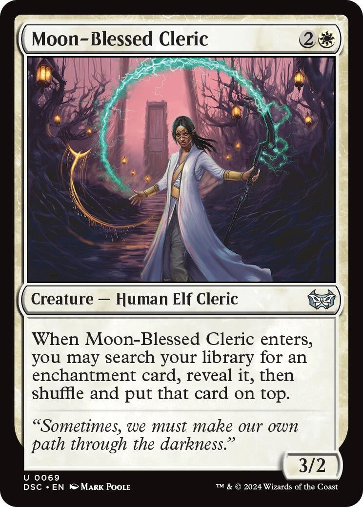 Moon-Blessed Cleric (69) (Commander: Duskmourn: House of Horror)