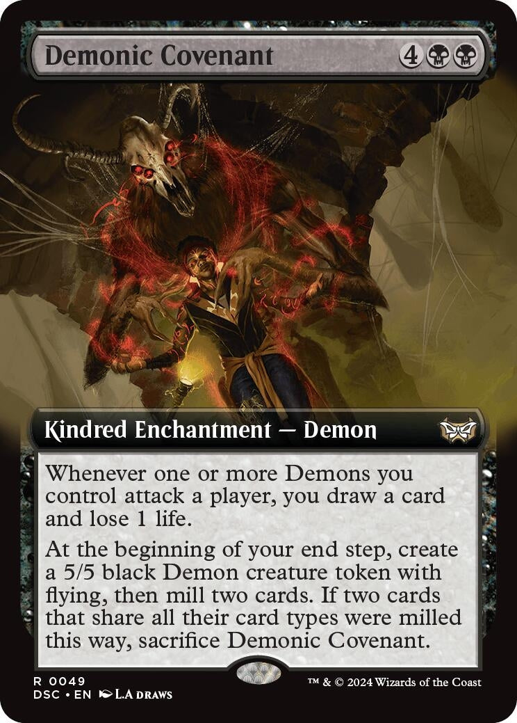 Demonic Covenant (Extended Art) (49) (Commander: Duskmourn: House of Horror)