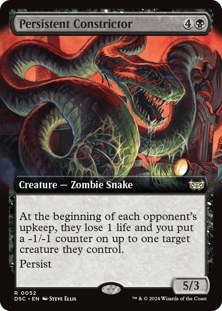Persistent Constrictor (Extended Art) (52) (Commander: Duskmourn: House of Horror)