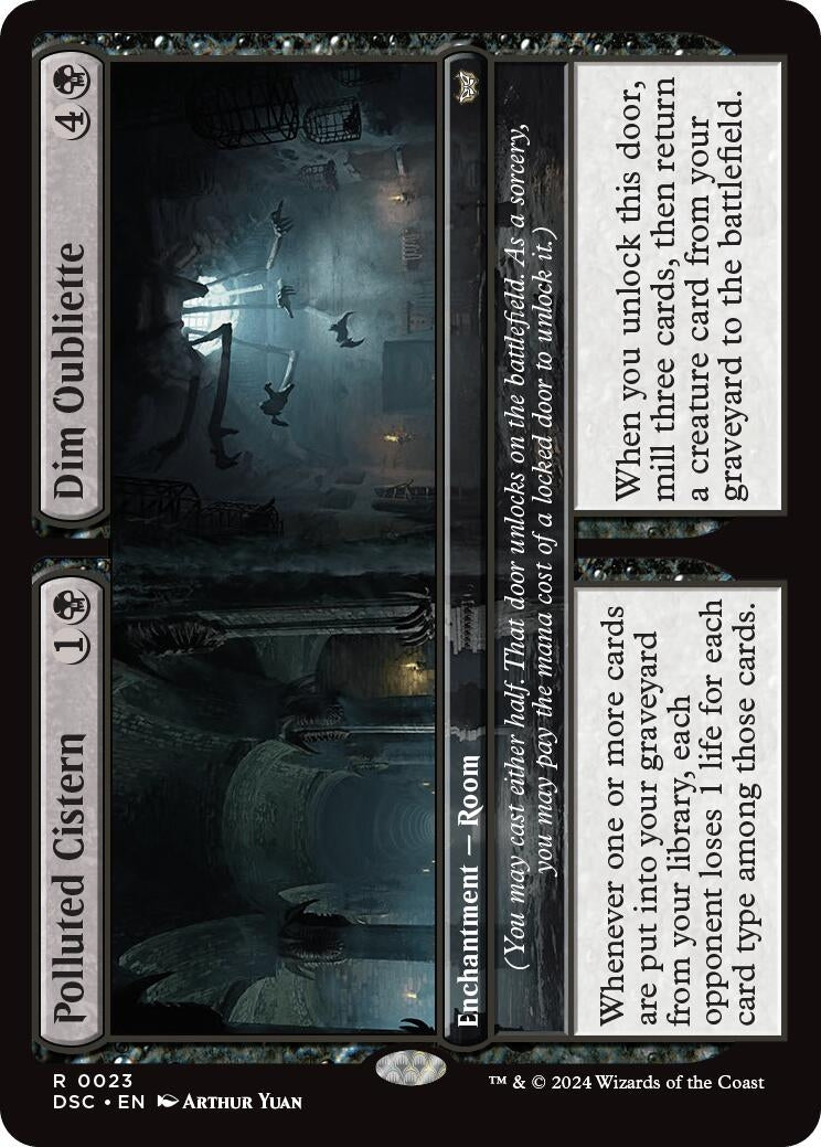 Polluted Cistern // Dim Oubliette (23) (Commander: Duskmourn: House of Horror)