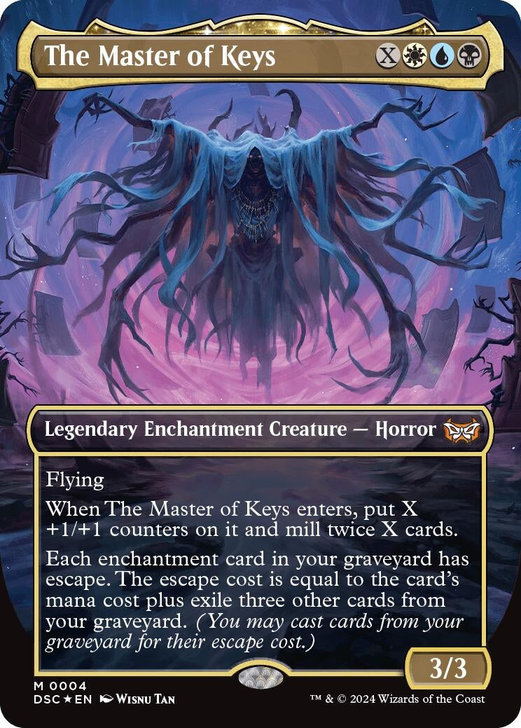 The Master of Keys (Borderless) (4) (Commander: Duskmourn: House of Horror)