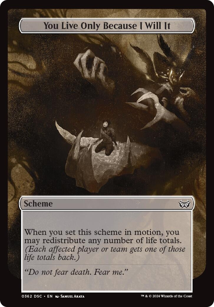 Image for You Live Only Because I Will It (Full Art) (362) [A:DSC]