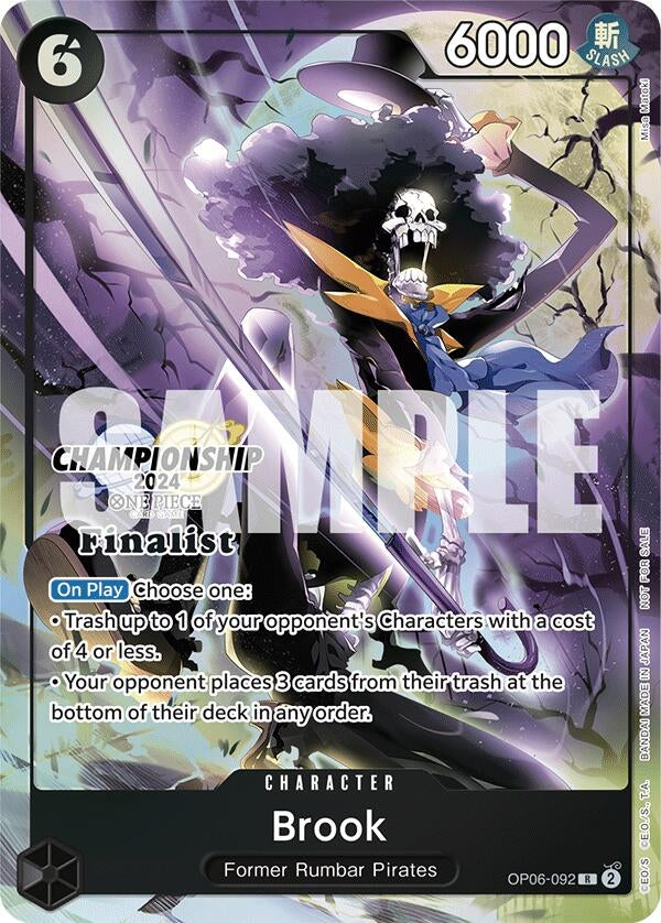 Image for Brook (Championship 2024 Finalist Card Set) (OP06-092) (One Piece Promotion Cards) - One Piece Card Game