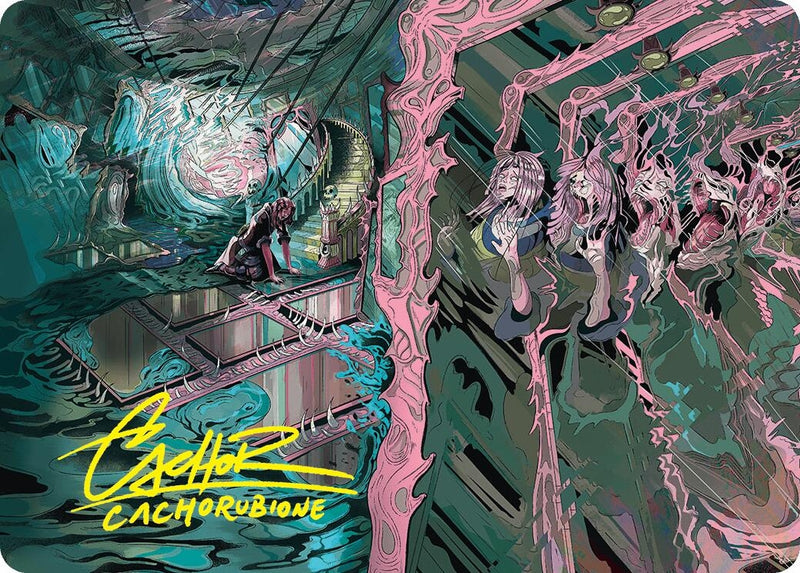 Mirror Room // Fractured Realm Art Card (Gold-Stamped Signature) (36) (Art Series: Duskmourn: House of Horror)
