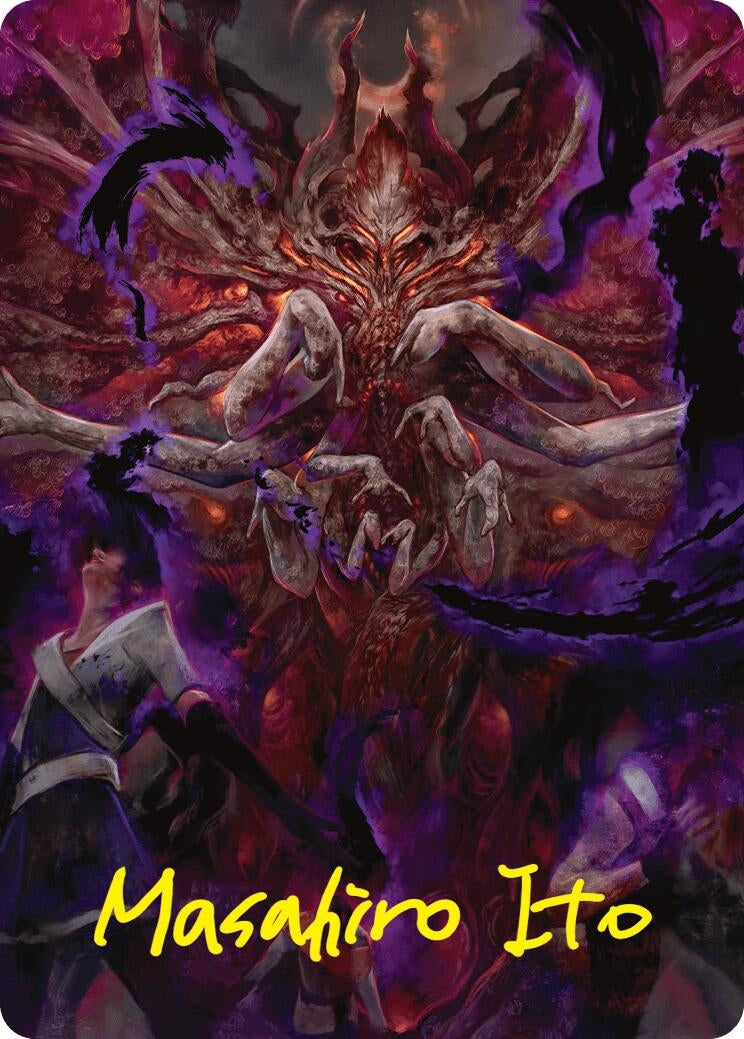 Damnation Art Card (Gold-Stamped Signature) (53) (Art Series: Duskmourn: House of Horror)