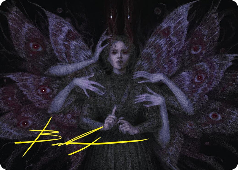 Demonic Counsel Art Card (7/54) (Gold-Stamped Signature) (7) (Art Series: Duskmourn: House of Horror)