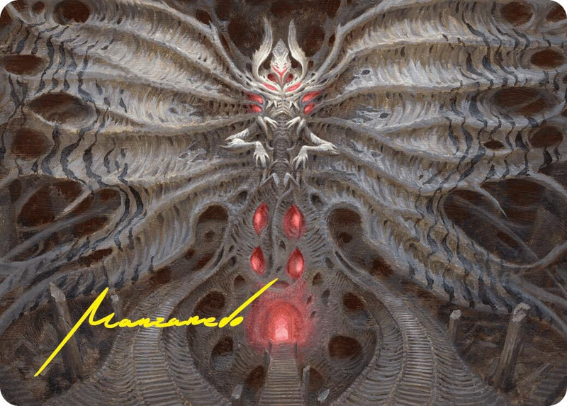Valgavoth, Terror Eater Art Card (Gold-Stamped Signature) (10) (Art Series: Duskmourn: House of Horror)