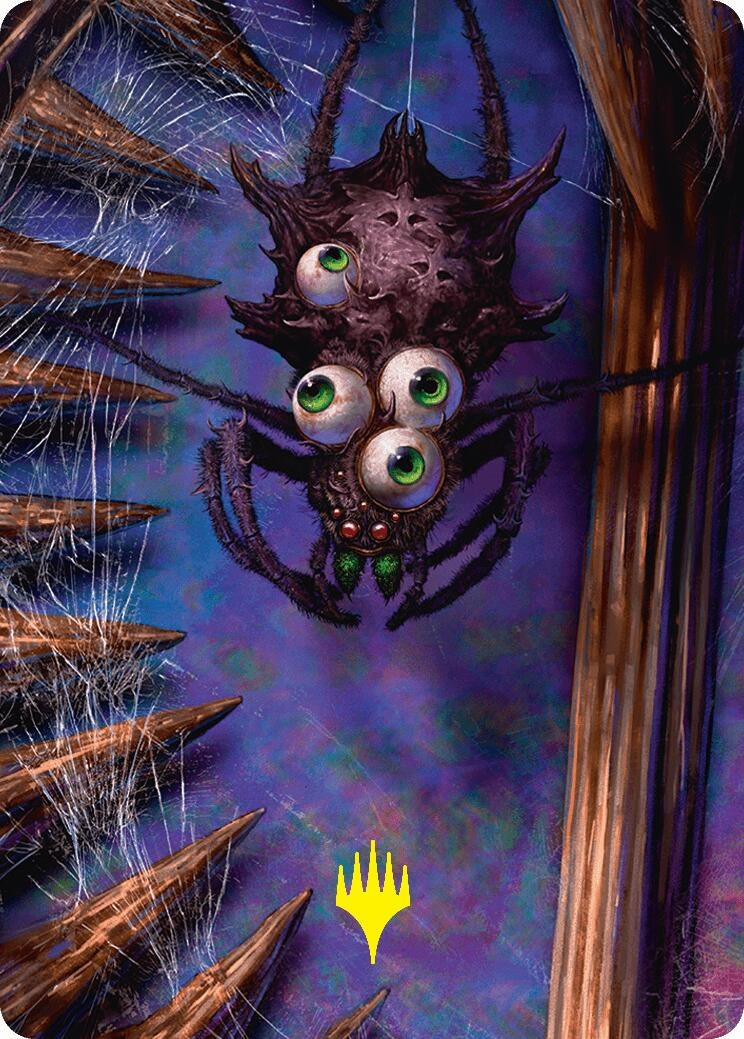 Spider Art Card (Gold-Stamped Planeswalker Symbol) (54) (Art Series: Duskmourn: House of Horror)