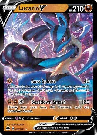 Image for Lucario V - 027/073 (Non-Holo) (27/73) (Deck Exclusives) - Pokemon
