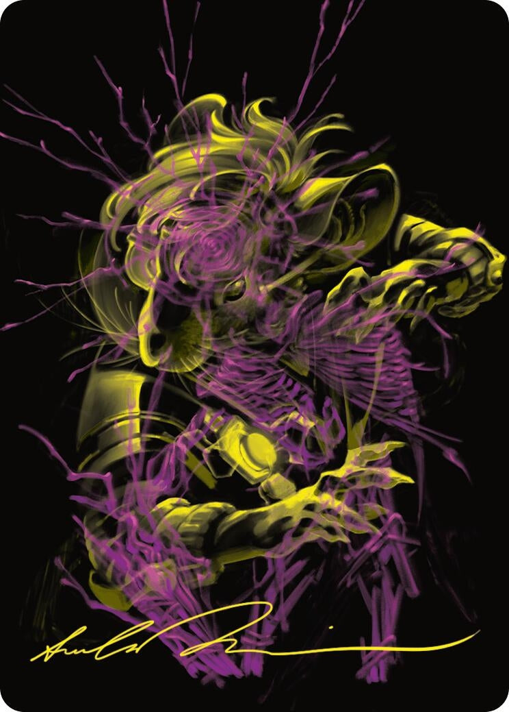 Nashi, Searcher in the Dark Art Card (43/54) (Gold-Stamped Signature) (43) (Art Series: Duskmourn: House of Horror)
