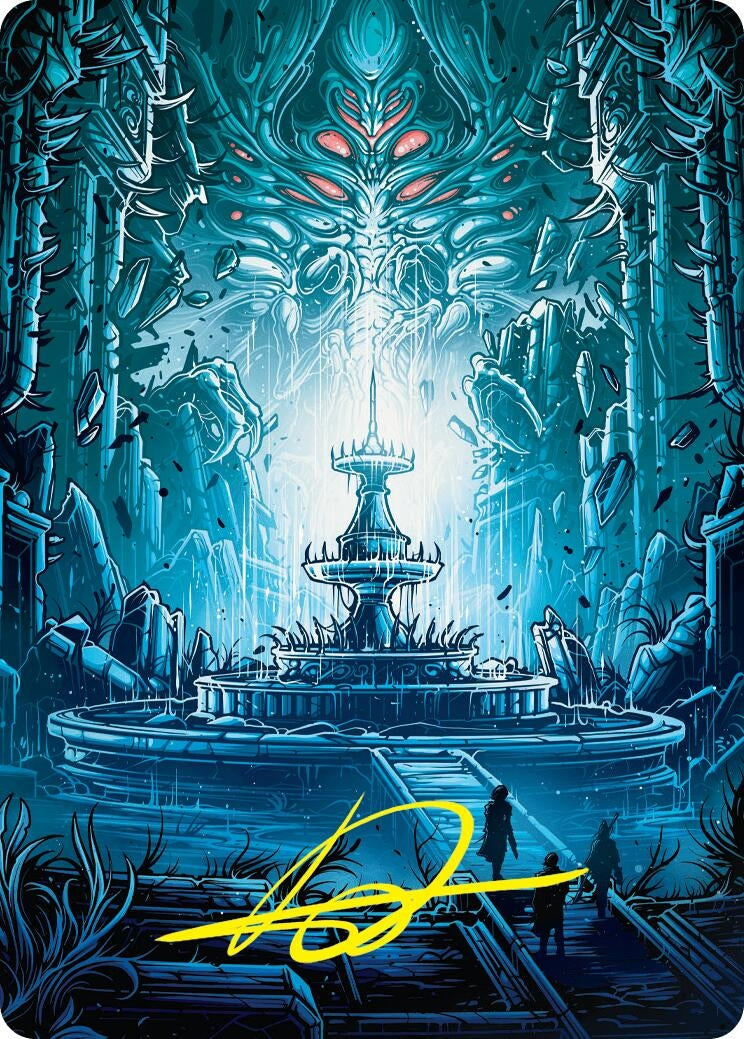 Island Art Card (Gold-Stamped Signature) (28) (Art Series: Duskmourn: House of Horror)