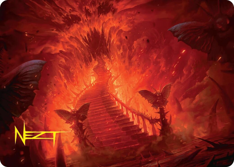 Mountain Art Card (Gold-Stamped Signature) (30) (Art Series: Duskmourn: House of Horror)