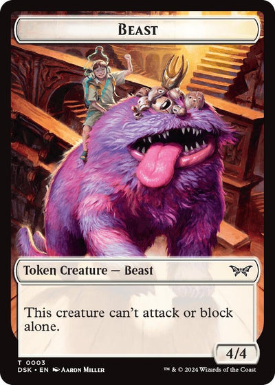 Beast Token (3) (Duskmourn: House of Horror)