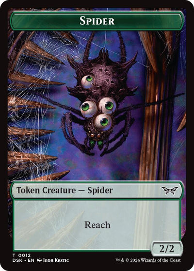 Spider Token (12) (Duskmourn: House of Horror)