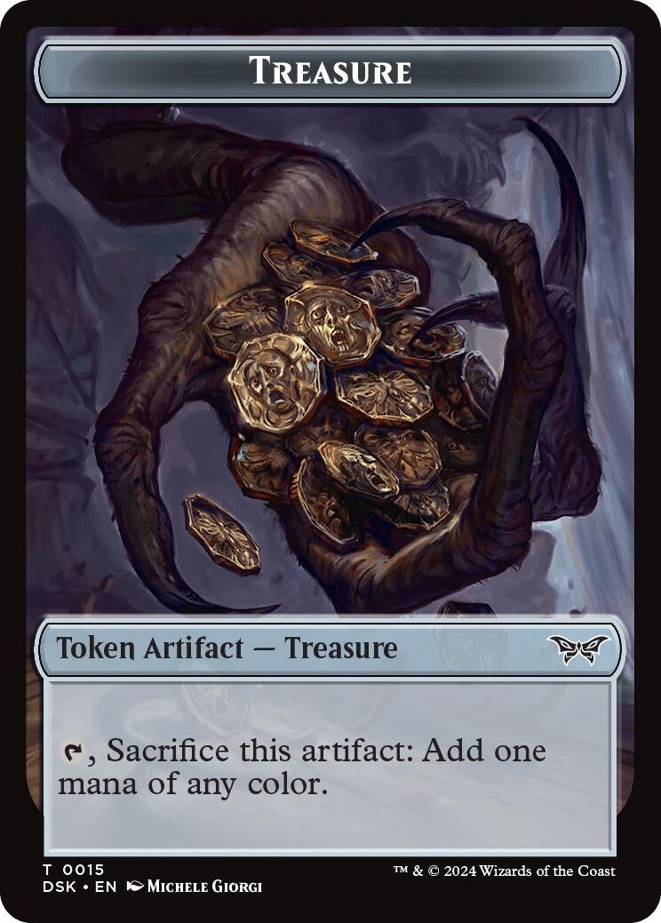 Treasure Token (15) (Duskmourn: House of Horror)