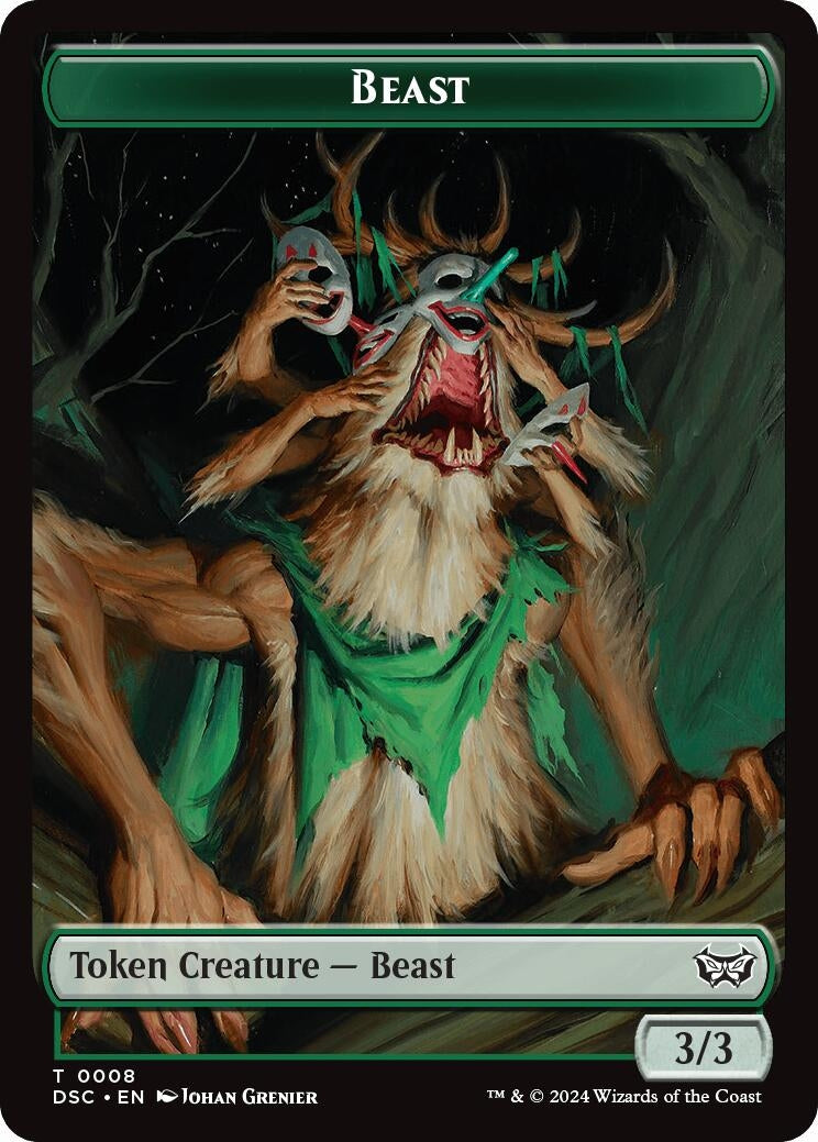 Beast // Scarecrow Double-Sided Token (8 // 23) (Commander: Duskmourn: House of Horror)