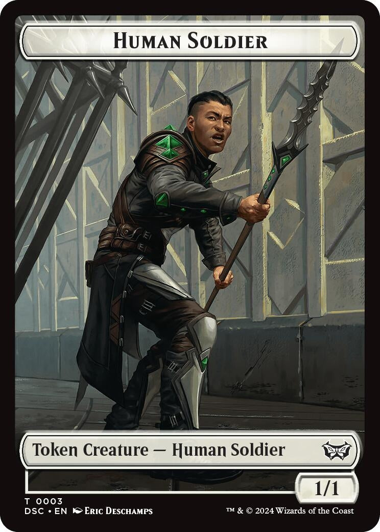 Human Soldier // Scarecrow Double-Sided Token (3 // 23) (Commander: Duskmourn: House of Horror)