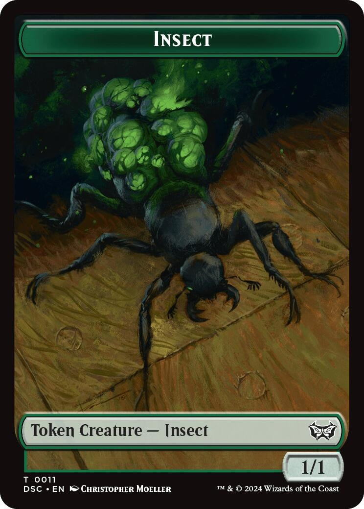 Insect (0011) // Shapeshifter Double-Sided Token (11 // 1) (Commander: Duskmourn: House of Horror)