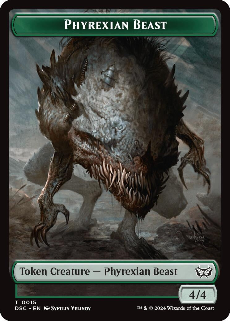 Phyrexian Beast // Manifest Double-Sided Token (15 // 18) (Commander: Duskmourn: House of Horror)