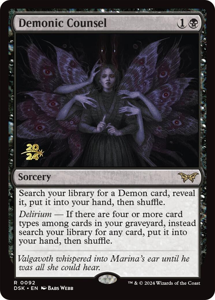 Demonic Counsel (92) (Prerelease Cards)
