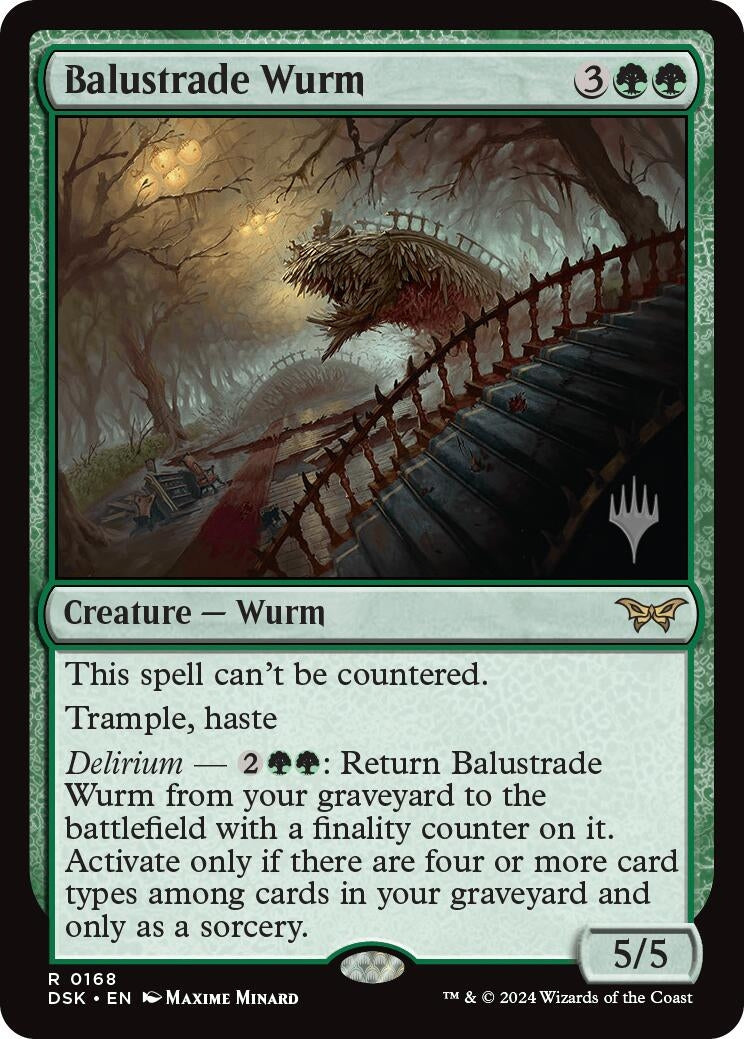 Balustrade Wurm (168) (Promo Pack: Duskmourn: House of Horror)