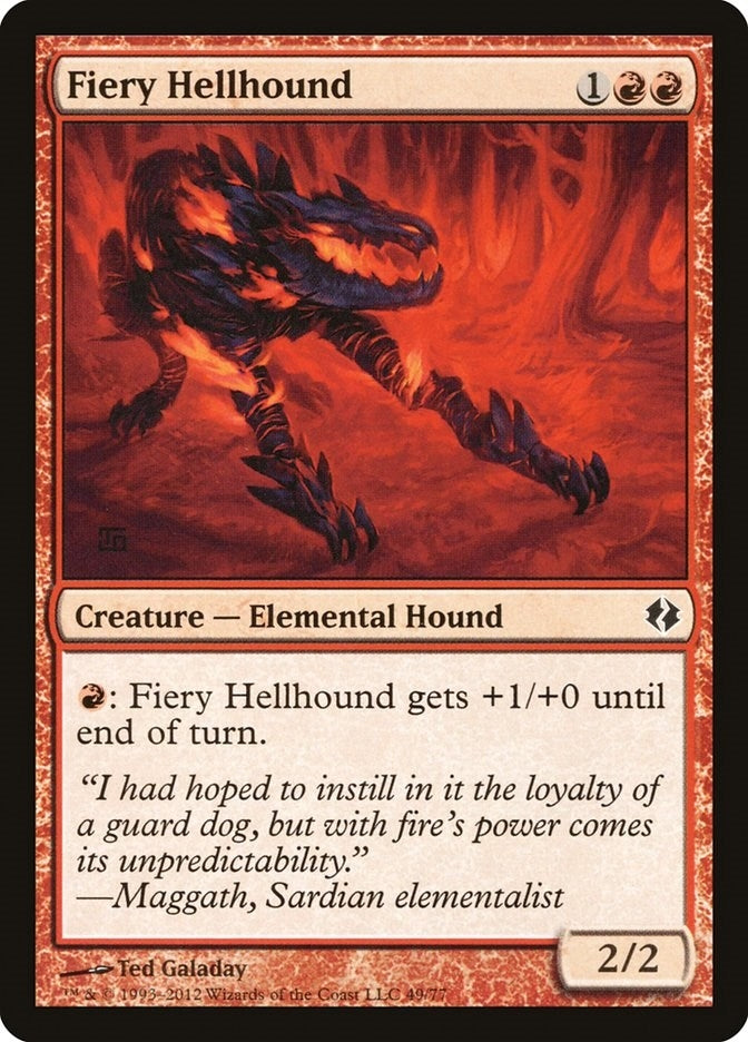 Fiery Hellhound (49) (Duel Decks: Venser vs. Koth)