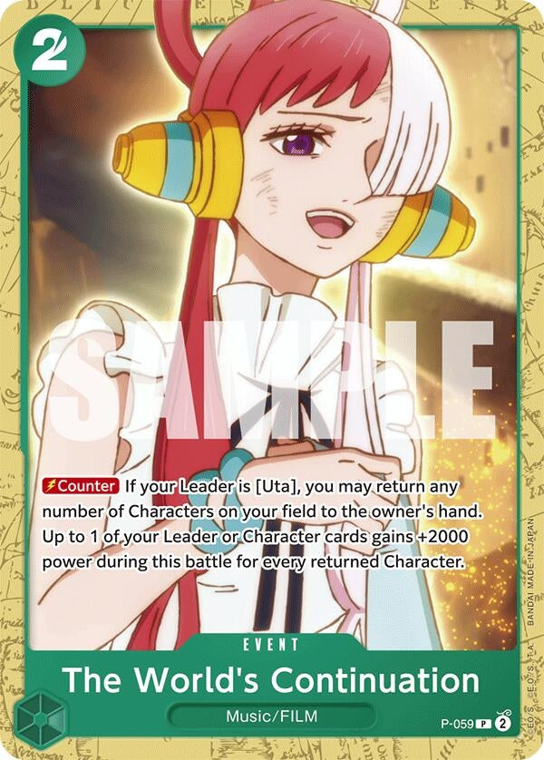 Image for The World's Continuation (P-059) (Starter Deck 16: GREEN Uta) - One Piece Card Game