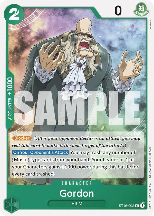 Image for Gordon (ST16-002) (Starter Deck 16: GREEN Uta) - One Piece Card Game