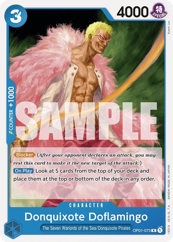 Image for Donquixote Doflamingo (OP01-073) (OP01-073) (Starter Deck 17: BLUE Donquixote Doflamingo) - One Piece Card Game