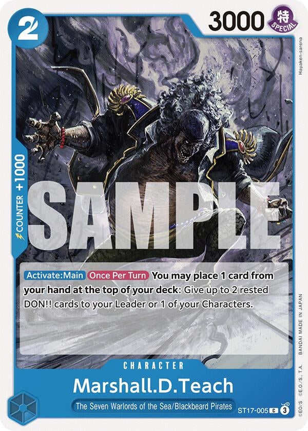 Image for Marshall.D.Teach (ST17-005) (Starter Deck 17: BLUE Donquixote Doflamingo) - One Piece Card Game