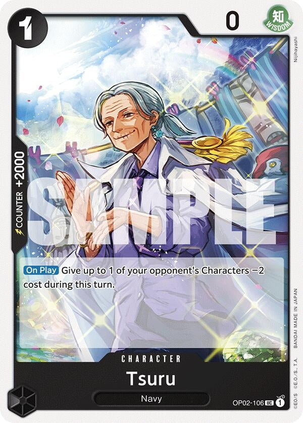 Image for Tsuru (OP02-106) (Starter Deck 19: BLACK Smoker) - One Piece Card Game